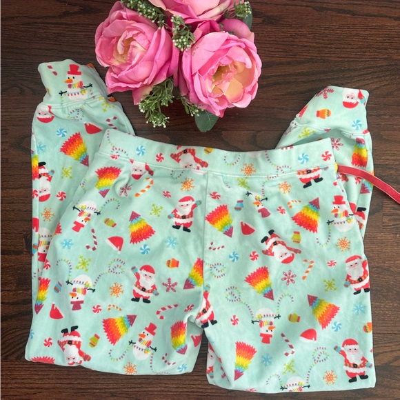 Isaac Mizrahi velour holiday joggers, size M - Picture 3 of 6